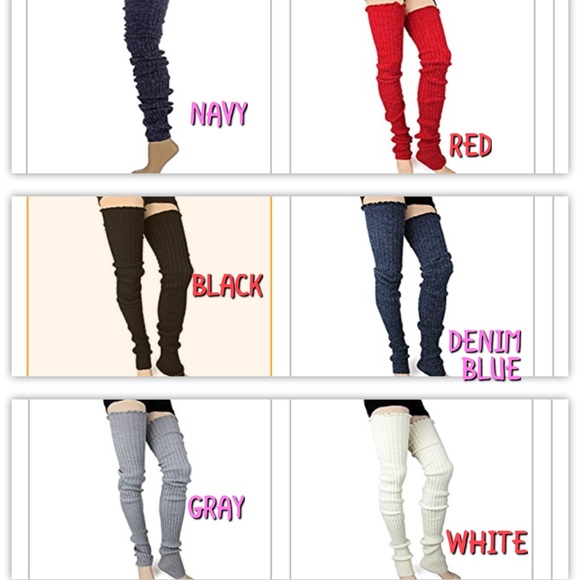 PICK 3!!! THIGH HIGH LEG WARMERS / Over Knee Socks - Picture 2 of 4